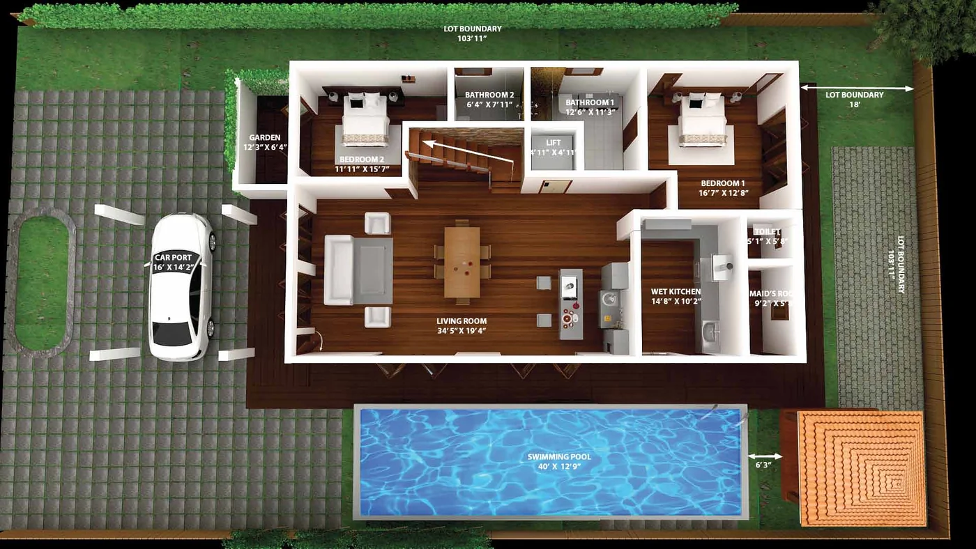Super Luxury Villa — Ground Floor